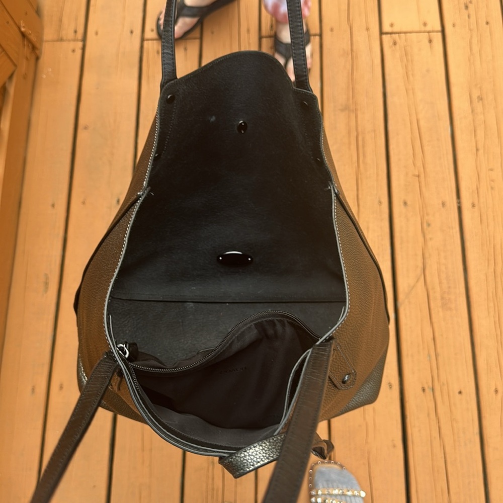 Coach gun metal Leather market Tote Bag - Picture 11 of 16
